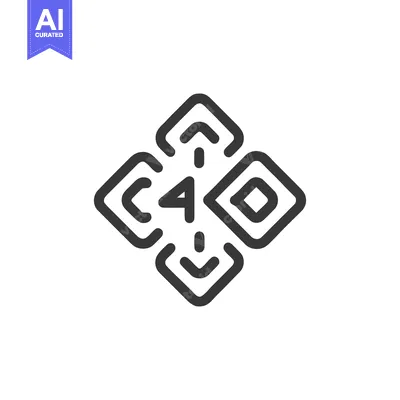 Popular premium asset: Abstract Directional Arrow Icon: Four-Way Navigation Symbol