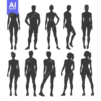 Popular premium asset: Silhouettes of Men and Women in Various Poses