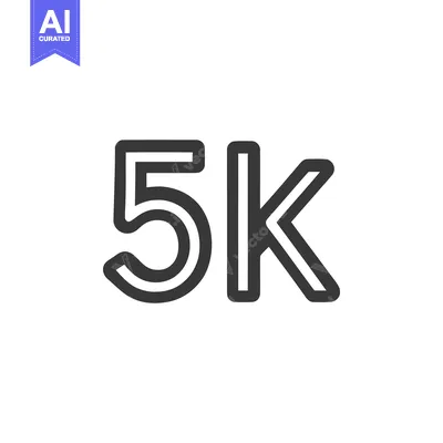 5K Icon Line Art Icon  70