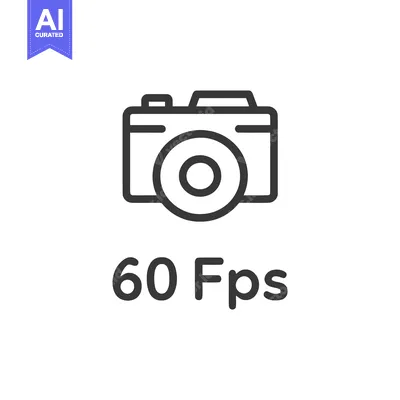 60Fps Icon Line Art Icon  71