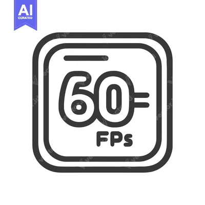 60 FPS Icon: Bold, Modern Design for High-Performance Video
