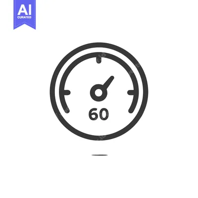 Aset premium populer: Simple Sixty Seconds Timer Icon on White Background