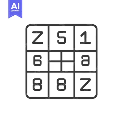 A 3x3 grid with letters and numbers