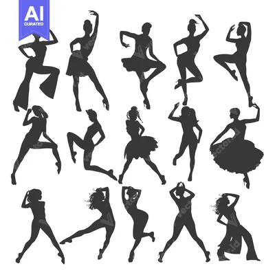 Popular premium asset: Silhouettes of Women Dancing in Various Poses