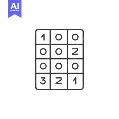 A 3x3 Grid with Numbers and Circles