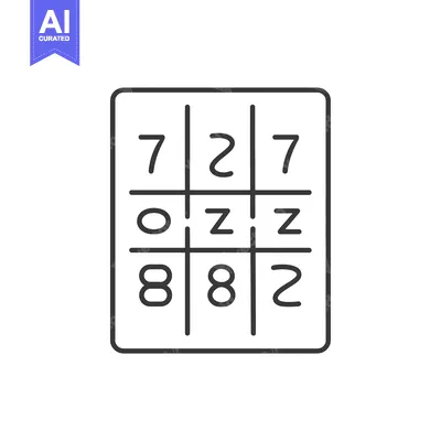 A 3X3 Grid With Numbers And Letter Z 13