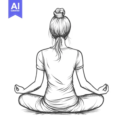 Aset premium populer: A Back View of a Woman in a Yoga Position