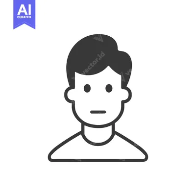Popular premium asset: Simple Black and White Male Profile Icon