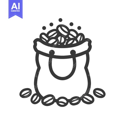 A Bag Full of Coffee Beans with Scattered Beans