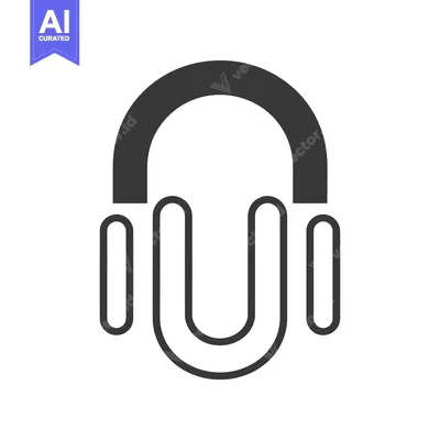 Aset desain premium: Simple icon illustration of a pair of headphones