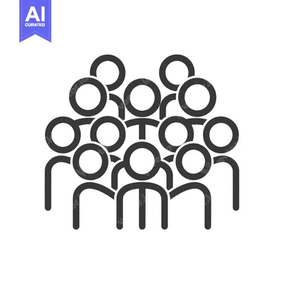Aset desain premium: Simple Icon of a Group of People