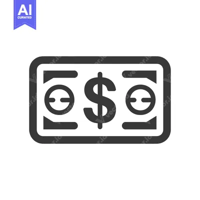 Aset premium populer: Simple Icon of a Single Dollar Bill with a Dollar Sign