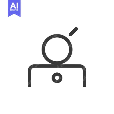 Premium design asset: Simple Line Art Icon of a Person with a Circle for a Head and a Line f