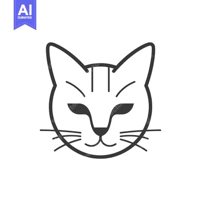 Popular premium asset: Simple Line Art Illustration of a Cat's Face
