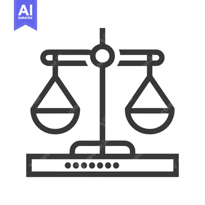 Aset desain premium: Simple Line Art Illustration of a Scale