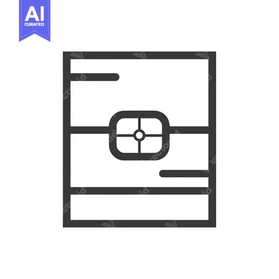 Aset premium populer: Simple Line Drawing of a Chest with a Target Symbol