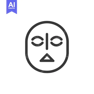 Simple Line Drawing of a Face with Closed Eyes and a Triangle Mouth