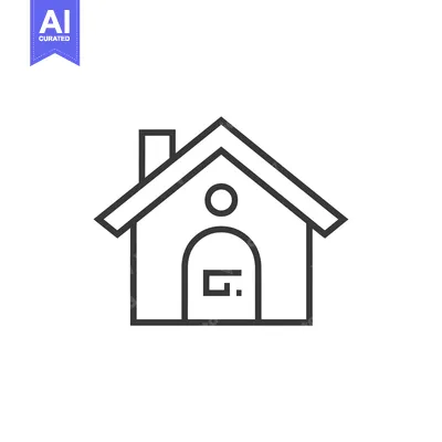 Popular premium asset: Simple Line Drawing of a House with a Chimney and Window