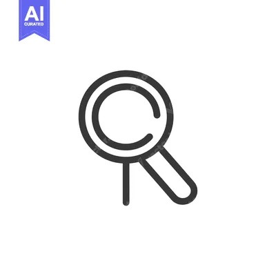 Aset premium populer: Simple Line Drawing of a Magnifying Glass