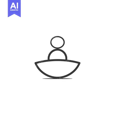 Aset premium populer: Simple Line Drawing of a Person Sitting in a Boat