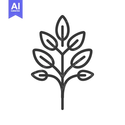 Aset premium populer: Simple Line Drawing of a Tree with Six Leaves