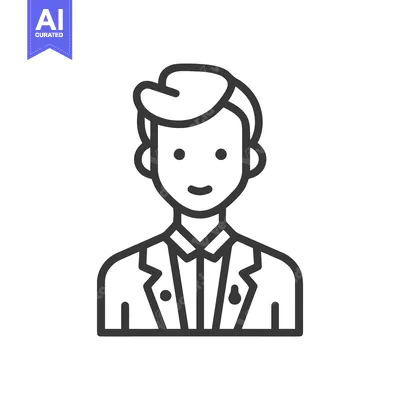 Popular premium asset: Modern Businessman Avatar Icon with a Stylized Quiff Hairstyle, Clean