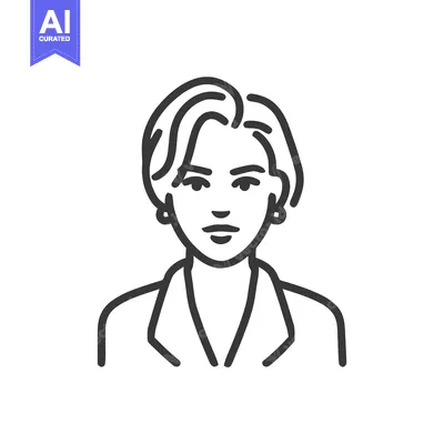 Elegant Professional Woman with Styled Short Hair, a Minimalist Line A