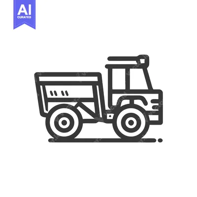 Aset premium populer: Modern Monoline Icon of a Heavy Articulated Dump Truck