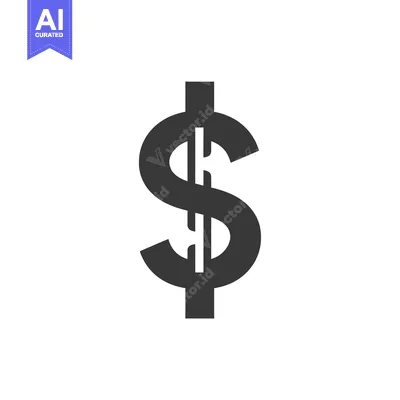 A Black and White Dollar Sign Icon