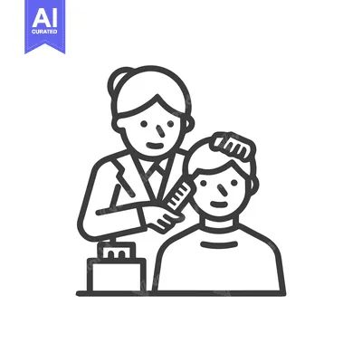 Professional hairdresser styling hair with clippers, a clean minimalis