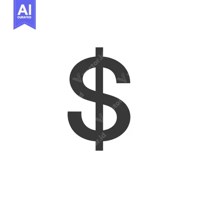 A Black and White Dollar Sign Icon