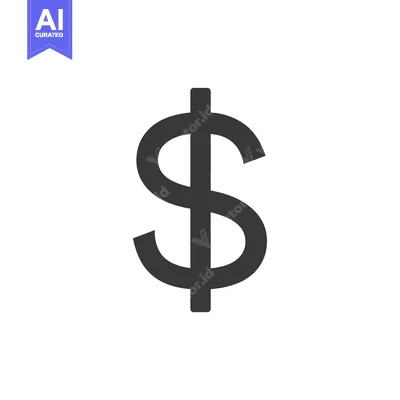 A Black and White Dollar Sign Icon