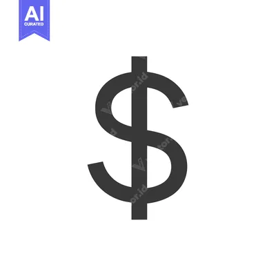 A Black and White Dollar Sign Icon