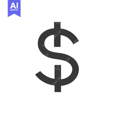 A Black and White Dollar Sign Icon