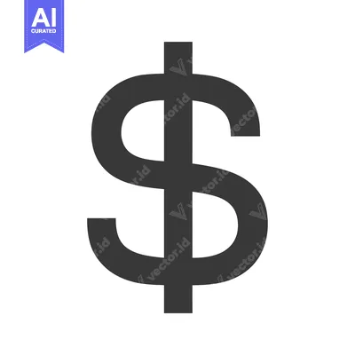 A Black and White Dollar Sign Symbol