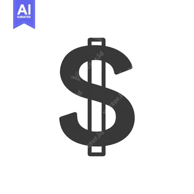 A Black and White Dollar Sign Symbol