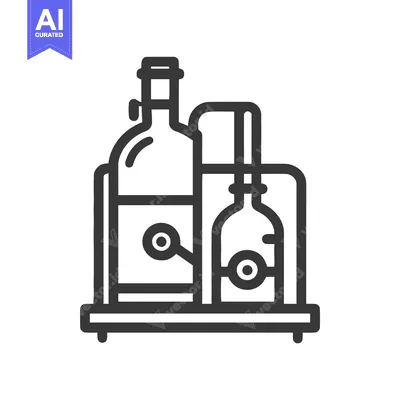 Sleek Line Art Icon of a Distilling or Beverage Dispensing Apparatus