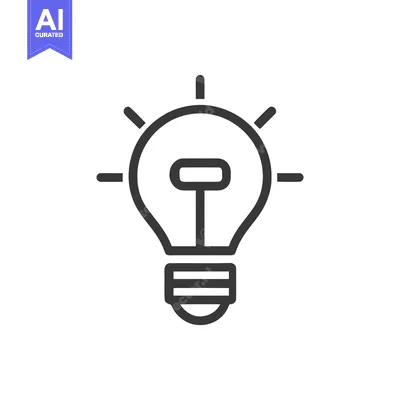 Modern Minimalist Lightbulb Line Icon for Innovation and Bright Ideas