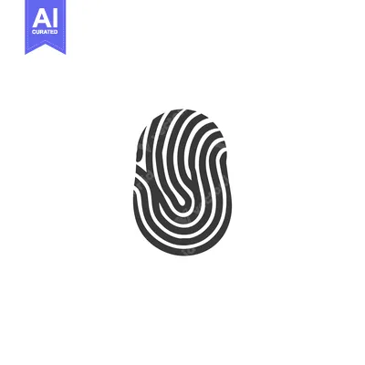A Black and White Fingerprint Icon