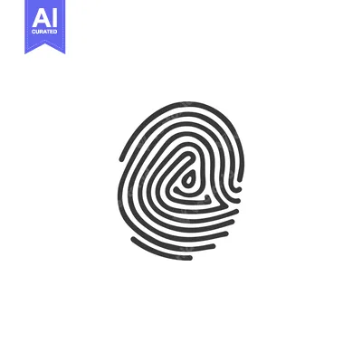 A Black and White Fingerprint Illustration