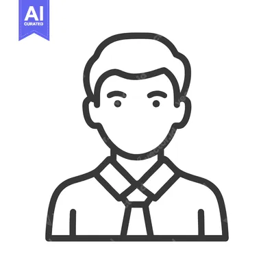 Aset premium populer: Clean Vector Outline of a Professional Man in Shirt and Tie, Ideal for