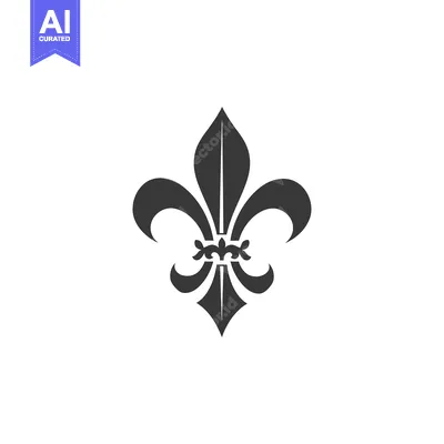 A Black and White Fleur-de-lis Design