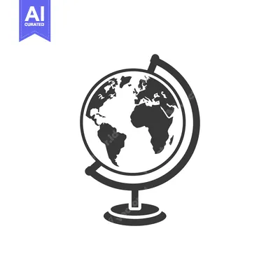 A Black and White Globe on a Stand