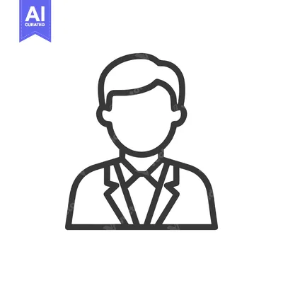 Aset premium populer: Sleek Outline Icon of a Faceless Businessman in a Suit and Tie