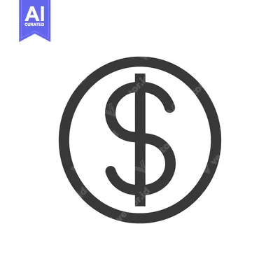 A Black and White Icon Depicting a Dollar Sign Enclosed in a Circle
