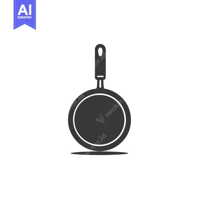 Popular premium asset: A Black and White Icon Depicting a Frying Pan