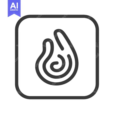 A Black and White Icon Depicting a Spiral Shape Within a Square