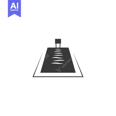 A black and white icon depicting a swimming pool with a diving board