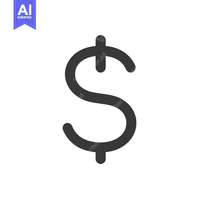 A Black and White Icon Depicting the US Dollar Sign