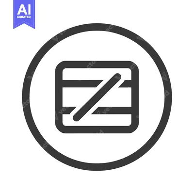 A Black and White Icon of a Diagonal Line Within a Square Surrounded b